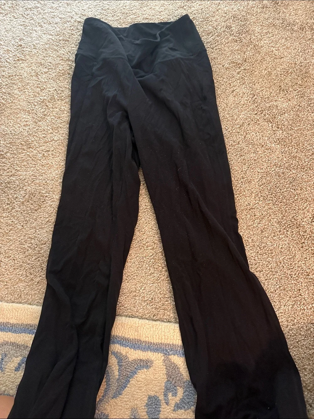 LULU LEMON Black Women's Wide Leg Pants/Flare Pants.